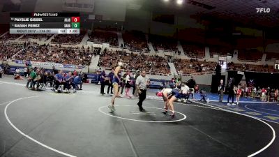 114-D2 Champ. Round 1 - Sarah Perez, Sahuarita vs Payslie Gissel, American Leadership Academy - Gilbert North