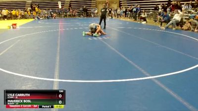 130 lbs Semis & 1st Wrestleback (8 Team) - Lyle Carruth, LCWM vs Maverick Bosl, BHVPP