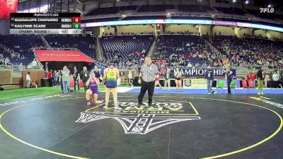 Girls-235 lbs Champ. Round 1 - Annmarie Green, Clare Hs Girls vs Nellie Maltby, Hemlock Hs Girls