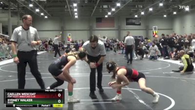 105 lbs Cons. Round 2 - Caellen Wescoat, Fort Scott Wrestling Club vs Sydney Walker, Derby