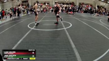 140 lbs Semifinal - Luke Holzer, SMWC Wolfpack vs Jake Hayleck, Olney Outlaws