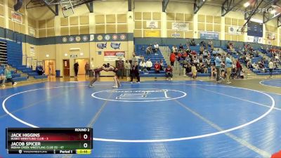 105 lbs Round 2 (8 Team) - Jacob Spicer, Indian Creek Wrestling Club (S) vs Jack Higgins, Husky Wrestling Club