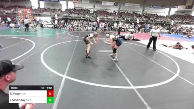 116 lbs Semifinal - Shyann Page, Colorado Outlaws vs Ivey B McAlhany, Bolts