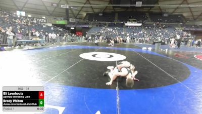 94 lbs Cons. Semis - Eli Leenhouts, Ephrata Wrestling Club vs Brody Walton, Askeo International Mat Club