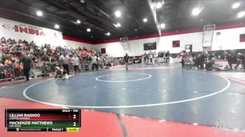 100 lbs Cons. Round 3 - Mackenzie Matthews, Los Osos vs Lillian Raghoo, Canyon Springs