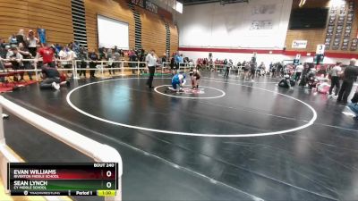 125 lbs Cons. Round 3 - Evan Williams, Riverton Middle School vs Sean Lynch, CY Middle School