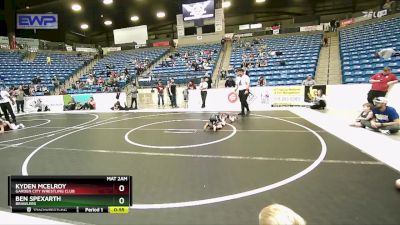 52 lbs Quarterfinal - Ben Spexarth, Brawlers vs Kyden McElroy, Garden City Wrestling Club