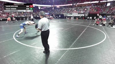 126 lbs Quarters - Isaac Weber, Germantown vs Gavin Wolters, Hartford Union