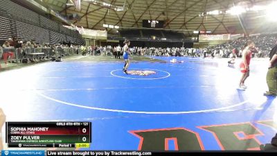 121 lbs Quarterfinal - Zoey Pulver, Takedown Express Wrestling Club vs Sophia Mahoney, COBRA ALL-STARS