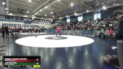 126 lbs Quarterfinal - Jaron (Jason) Stover, Murrieta Valley vs Carter Dan, Vista Murrieta