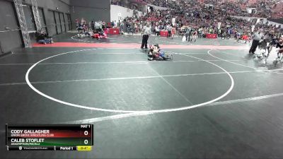 64 lbs Cons. Round 4 - Caleb Stoflet, Assumption/Pacelli vs Cody Gallagher, Union Grove Wrestling Club