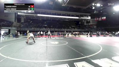 132 lbs 7th Place Match - Aaron Avila, Golden Valley vs Luca Cerasi, Escalon