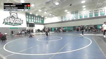 138 lbs Champ. Round 1 - Gabriel Munoz, Glendora vs Joshua Velasco, North Torrance