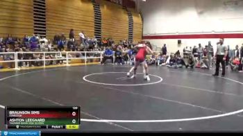 120 lbs Cons. Round 2 - Braunson Sims, Evanston vs Ashton Leegaard, Thunder Basin High School