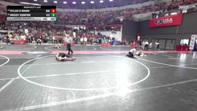 79 lbs Cons. Round 2 - Rylan O`Brien, Neenah Youth Wrestling vs Brody Kempen, B.A.M Training Center