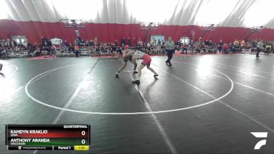 182 lbs Quarterfinal - Kamdyn Kraklio, Iowa vs Anthony Aranda, Wisconsin