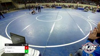 76 lbs Round Of 16 - Reid Tackett, Collinsville Cardinal Youth Wrestling vs Jett Greer, Lions Wrestling Academy