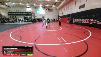 143-149 lbs Round 3 - Eli Lobato, Holy Family vs Benjamin Meyhr, Ralston Valley