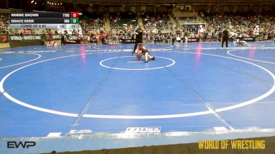 66 lbs Consi Of 8 #2 - Winnie Brown, Team Tulsa Wrestling Club vs Grace Kerr, Roundtree Wrestling Academy