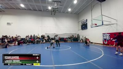 107-110 lbs Round 3 - Ethan Kasper, Laramie Middle School vs Lakoda Neiger, Centennial Middle School