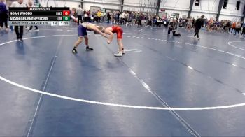 Silver 125 lbs 1st Place Match - Noah Woods, Unattached vs Aidan Gruenenfelder, Loras