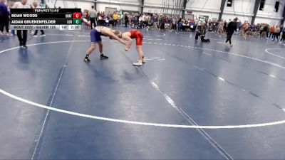 Silver 125 lbs 1st Place Match - Noah Woods, Unattached vs Aidan Gruenenfelder, Loras