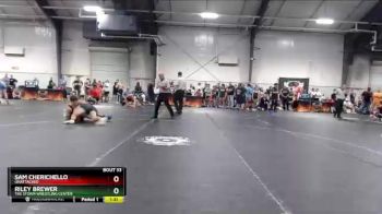 132 lbs 3rd Place Match - Sam Cherichello, Unattached vs Riley Brewer, The Storm Wrestling Center
