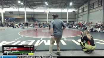 105 lbs Quarterfinal - Olivia Bezdicek, Jerome Girls vs Lillyann Johnson, East Minico Girls