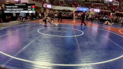 145 lbs Cons. Semi - Tessa Farnsworth, Moorcroft Mat Masters vs Bailey Blake, Dillon Wrestling Club