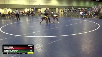 100 lbs Round 5 (8 Team) - Emerson Webber, Hernando Wrestling vs River Cote, Montana Silver