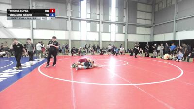 144 lbs Quarters - Miguel Lopez, Whatcom Wrestling Academy vs Orlando Garcia, Yakima Valley Wrestling
