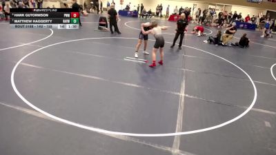 14U - 155 lbs Quarters - Matthew Haggerty, Rogers Area Youth Wrestling Club vs Hank Gutormson, Pursuit Wrestling Minnesota