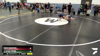 100 lbs Rr1 - K`yonce Tsosie, Bethel Freestyle Wrestling Club vs Faith Skogstad, Pioneer Grappling Academy