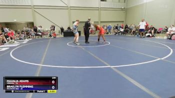 235 lbs Round 3 (8 Team) - Mahalia Adams, Virginia vs Braelyn Flemming, Michigan Red