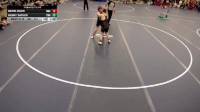 12U - 160 lbs Champ. Round 1 - Merik Davis, Waconia Wrestling Club vs Henry Sather, Lakeville Youth Wrestling Association