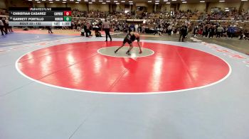 132 lbs Champ. Round 1 - Christian Casarez, Amarillo Caprock vs Garrett Portillo, Clint Horizon