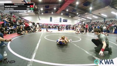 60 lbs Round Of 16 - Rowen Hockett, Caney Valley Wrestling vs Caleb Hall, Newkirk Takedown Club