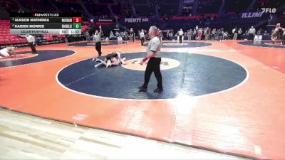 2A 215 lbs Quarterfinal - Jaxson Mathenia, Waterloo (H.S.) vs Kaiden Morris, Rochelle