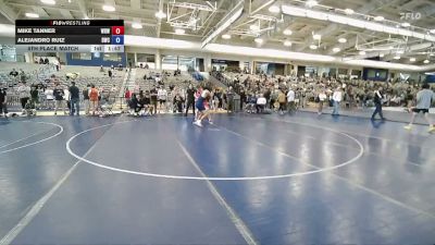 150 lbs 5th Place Match - Mike Tanner, White Rhino Wrestling vs Alejandro Ruiz, Defiant Wrestling Club