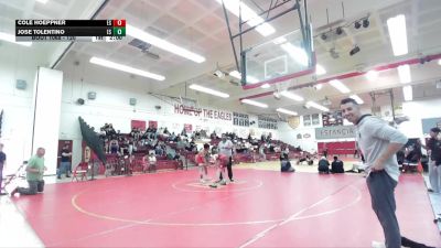 120 lbs Round 3 - Jose Tolentino, Unattached vs Cole Hoeppner, Team Thunder