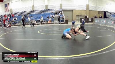 74 lbs Cons. Round 4 - Broderick Douglas, Columbus North Wrestling Club vs Brody Kempen, B.A.M. Training Center