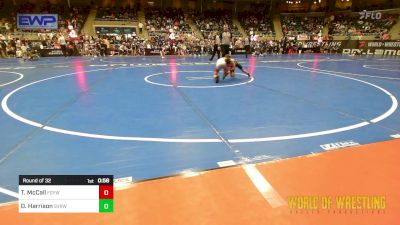 58 lbs Round Of 32 - Timmy McCall, Fort Gibson Youth Wrestling vs Deaglan Harrison, Steel Valley Renegades