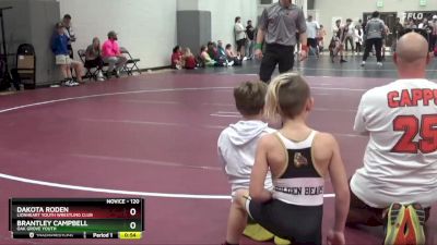 120 lbs Cons. Round 2 - Brantley Campbell, Oak Grove Youth vs Dakota Roden, Lionheart Youth Wrestling Club