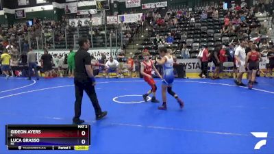 82 lbs Cons. Semi - Gideon Ayers, IL vs Luca Grasso, NE