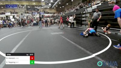 67 lbs Quarterfinal - Bryson Hanson, Lone Grove Takedown Club vs Colt Topping, Smith Wrestling Academy