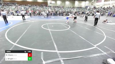 130 lbs Quarterfinal - Mitch Myers, Fremont Wrestling - Utah vs Jonah Wright, Gold Rush Wrestling