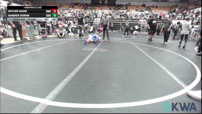 76 lbs Consi Of 8 #2 - Skyler Davis, Red Ryder Wrestling Club vs Kandon Doran, Choctaw Ironman