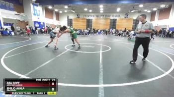 215 lbs Champ. Round 3 - Emilio Ayala, Kingsburg vs Asa Goff, Newport Harbor