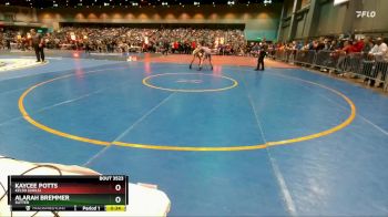 120 lbs Cons. Round 6 - Alarah Bremmer, Sutter vs Kaycee Potts, Kelso (Girls)