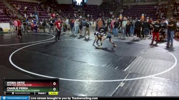 88 lbs Quarterfinal - Charlie Perea, Pomona Wrestling Club Colorado vs Ayden Ortiz, Bear Cave Wrestling Club